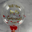 Personalised Vinyl Hearts Valentine's Day Bubble Balloon additional 2