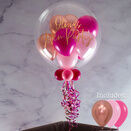 Personalised Pink Glamour Balloon-Filled Bubble Balloon additional 2