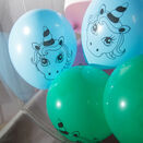 Personalised Pastel Unicorn Heads Balloon-Filled Bubble Balloon additional 3