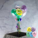 Personalised Pastel Unicorn Heads Balloon-Filled Bubble Balloon additional 1