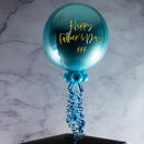 Personalised Pastel Blue Orb Balloon additional 1