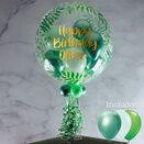 Personalised Greenery Bubble Balloon Filled With Green Mini Balloons additional 1