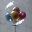 Personalised Satin Chrome Balloon-Filled Bubble Balloon additional 2