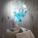 Personalised Light Blue Balloon-Filled Baby Feet Print Bubble Balloon additional 3
