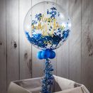 Personalised Navy Blue 'Powderfetti' Bubble Balloon additional 1