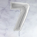 26" Silver Number Foil Balloons (0 - 9) additional 9