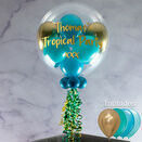 Personalised Tropical Teal Balloon-Filled Bubble Balloon additional 1