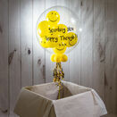Personalised 'Sending You Smiles' Smiley Faces Bubble Balloon additional 4