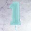 26" Pastel Blue Number Foil Balloons (0 - 9) additional 3