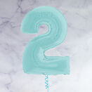 26" Pastel Blue Number Foil Balloons (0 - 9) additional 4