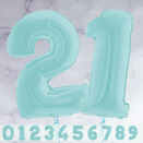 26" Pastel Blue Number Foil Balloons (0 - 9) additional 1