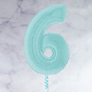 26" Pastel Blue Number Foil Balloons (0 - 9) additional 8