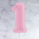 26" Pastel Pink Number Foil Balloons (0 - 9) additional 3