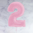 26" Pastel Pink Number Foil Balloons (0 - 9) additional 4