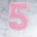 26" Pastel Pink Number Foil Balloons (0 - 9) additional 7