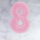 26" Pastel Pink Number Foil Balloons (0 - 9) additional 10