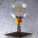 Personalised Rainbow Feathers Bubble Balloon additional 1