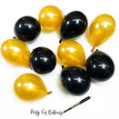 5" Black & Gold Scatter Balloons (Pack of 10) additional 1
