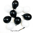 5" Black & White Scatter Balloons (Pack of 10) additional 1