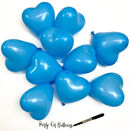 5" Blue Hearts Scatter Balloons (Pack of 10) additional 1