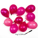 5" Dark Pink Scatter Balloons (Pack of 10) additional 1