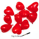 5" Red Hearts Scatter Balloons (Pack of 10) additional 1