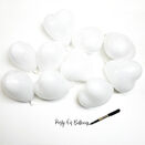 5" White Hearts Scatter Balloons (Pack of 10) additional 1