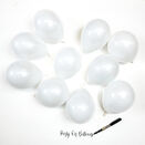 5" White Scatter Balloons (Pack of 10) additional 1