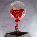 Heart Print Personalised Heart-Filled Bubble Balloon additional 1