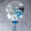 Personalised Ice Blue Balloon-Filled Bubble Balloon additional 1