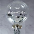Personalised Silver Confetti Bubble Balloon additional 1