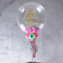 Personalised Candyfloss Feathers Bubble Balloon additional 1