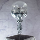 Personalised Silver Sparkle Balloon-Filled Bubble Balloon additional 1