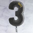 26" Black Number Foil Balloons (0 - 9) additional 5
