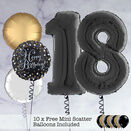 18th Birthday Black Foil Balloon Package additional 1