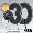 30th Birthday Black Foil Balloon Package additional 1