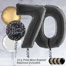 70th Birthday Black Foil Balloon Package additional 1