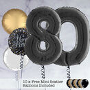 80th Birthday Black Foil Balloon Package additional 1