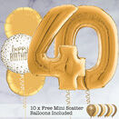40th Birthday Gold Foil Balloon Package additional 1