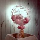 Personalised Light Pink Balloon-Filled Baby Feet Print Bubble Balloon additional 4
