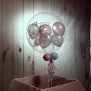 Personalised Baby Pink, Baby Blue & Clear Stars Balloon-Filled Bubble Balloon additional 3