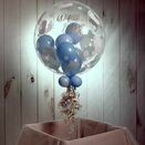 Personalised Light Blue Balloon-Filled Baby Feet Print Bubble Balloon additional 4