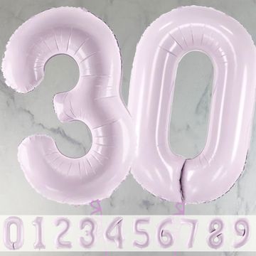 Lilac Foil Number Balloons