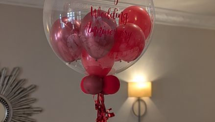 Customer image of Personalised 'Congratulations' Multi Fill Bubble Balloon