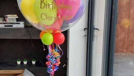 Customer image of Happy Birthday Personalised Multi Fill Bubble Balloon