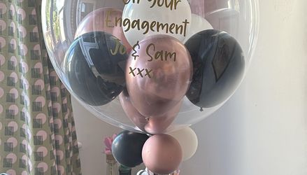 Customer image of On Your Engagement Personalised Multi Fill Bubble Balloon