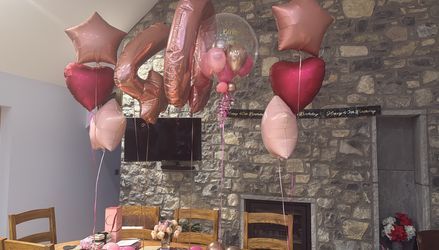 Customer image of Personalised Pink Glamour Balloon-Filled Bubble Balloon