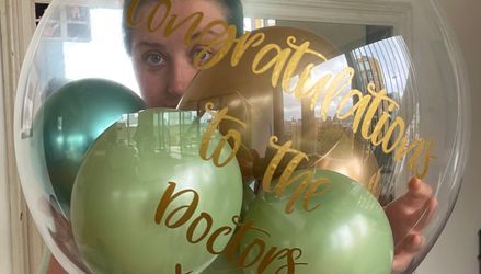 Customer image of Personalised 'Congratulations' Multi Fill Bubble Balloon