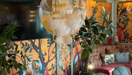 Customer image of 21st Birthday Satin Cream Foil Balloon Package
