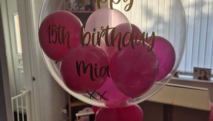 Customer image of 50th Birthday Personalised Multi Fill Bubble Balloon